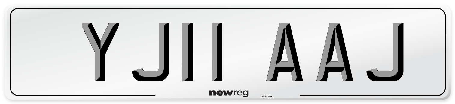 YJ11 AAJ Number Plate from New Reg